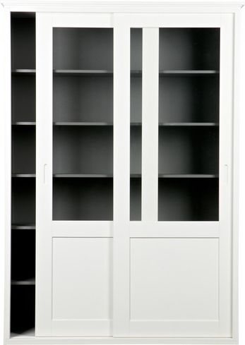 Woood Schrank Mit Schiebeture Vince Weiss Kiefer Fsc Leem